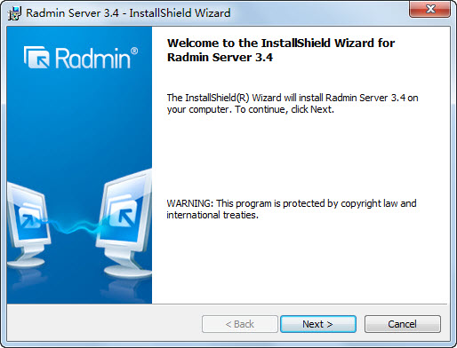 Чтобы установить Radmin Server скачайте и запустите файл rserv34ru.exe