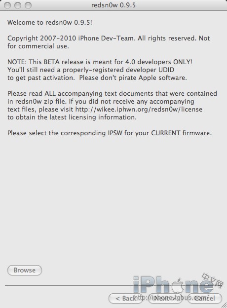 4.0b1ĺѩRedSn0w v0.9.5BETA