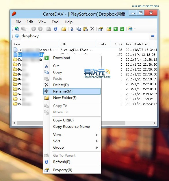 国外云端网盘文件管理工具客户端CarotDAV 使用图文介绍