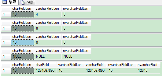 SQL Server中字符串类型的字段char、nchar、varchar、nvarchar的区别