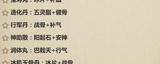 模拟江湖模拟药物材料配方获取